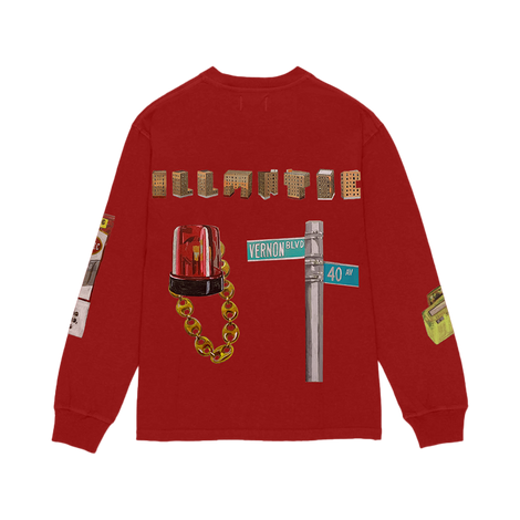 30 Years Of Illmatic Red Long Sleeve Back