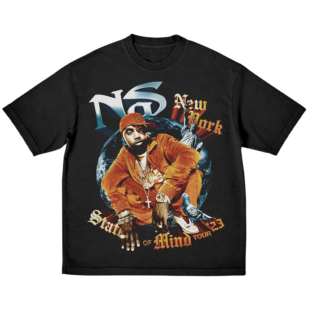 ミュージシャン NAS nysom tour 23 TEE NYSOM Tour '23 Black T-Shirt - Nas | Official Store