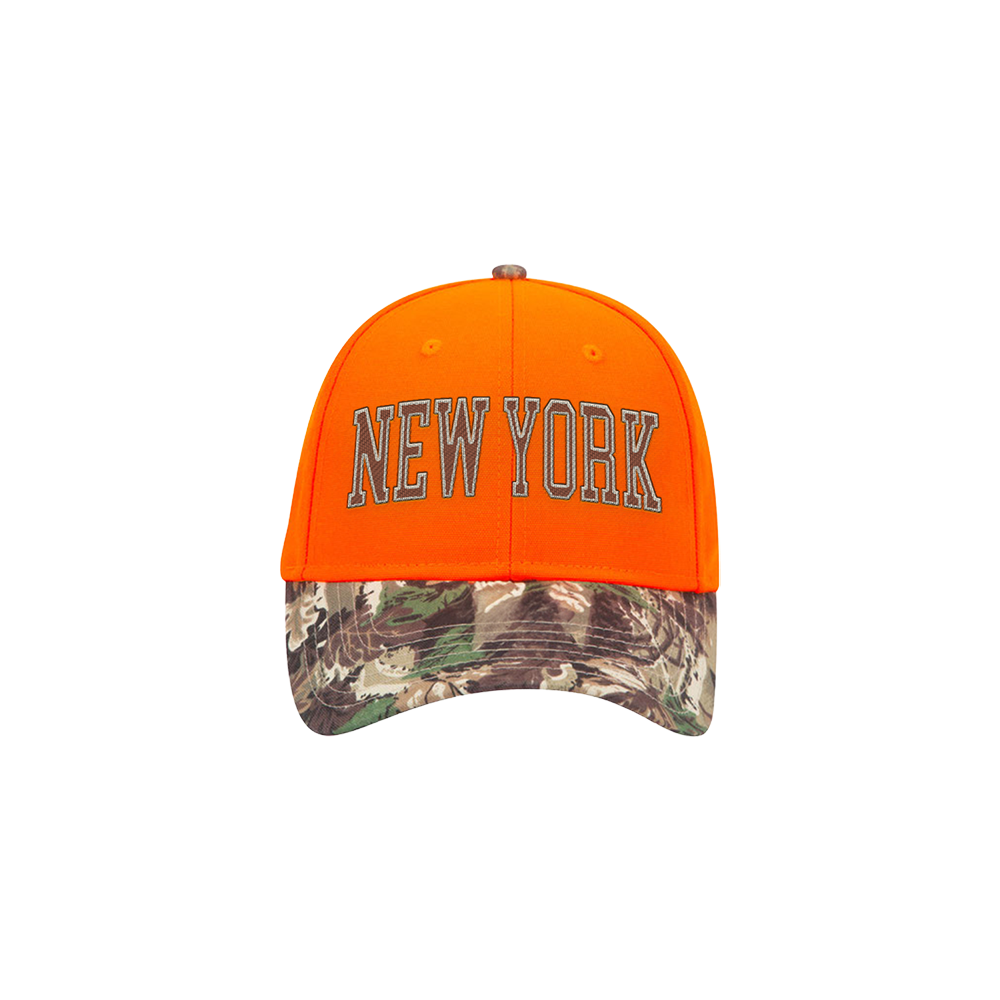 New York Orange Camo Hat Front