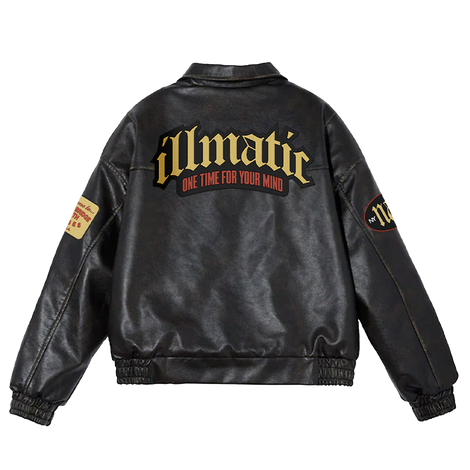 30 Years Of Illmatic Leather Jacket Back