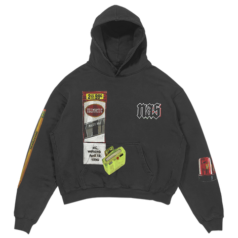 30 Years Of Illmatic Off-Black Hoodie Front