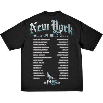 NYSOM Tour '23 Black T-Shirt Back